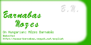 barnabas mozes business card